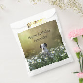 Schattigee Dalmatische puppy in madeliefjes Bedankzakje (Gezegeld)