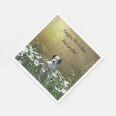 Schattigee Dalmatische puppy in madeliefjes Servet (Hoek)