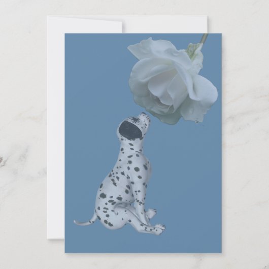 Schattigee Dalmatische Puppy Roos Animal Party Kaart (Achterkant)