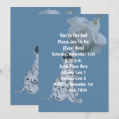 Schattigee Dalmatische Puppy Roos Animal Party Kaart (Voorkant / Achterkant)