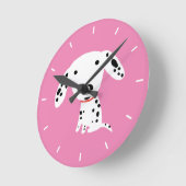 Schattigee Dalmatische Puppy Schattige Baby Animal Ronde Klok (Hoek)