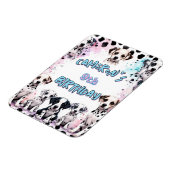 Schattigee Dalmatische Puppy Verjaardag Waterverf Magneet (Linkerzijde)