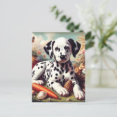 Schattigee Dalmatische Schilderij Briefkaart (Staand voorkant)