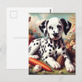 Schattigee Dalmatische Schilderij Briefkaart (Voorkant / Achterkant)