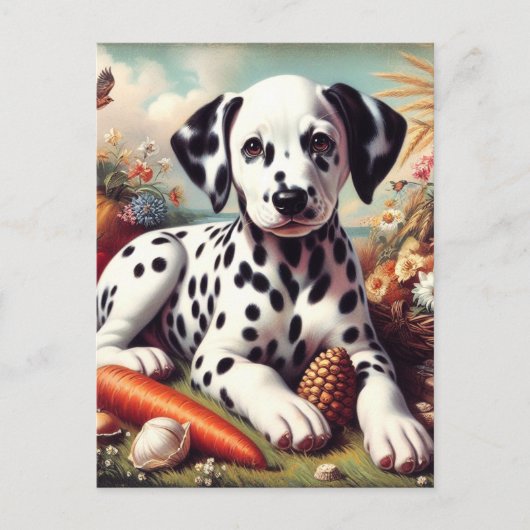 Schattigee Dalmatische Schilderij Briefkaart (Voorkant)