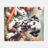  Schattigee Dalmatische Schilderij Fleece Deken (Voorkant (Horizontaal))