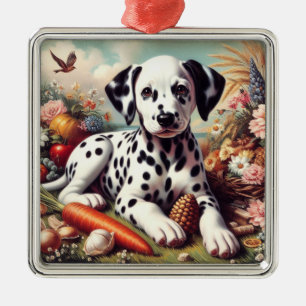 Schattigee Dalmatische Schilderij Metalen Ornament