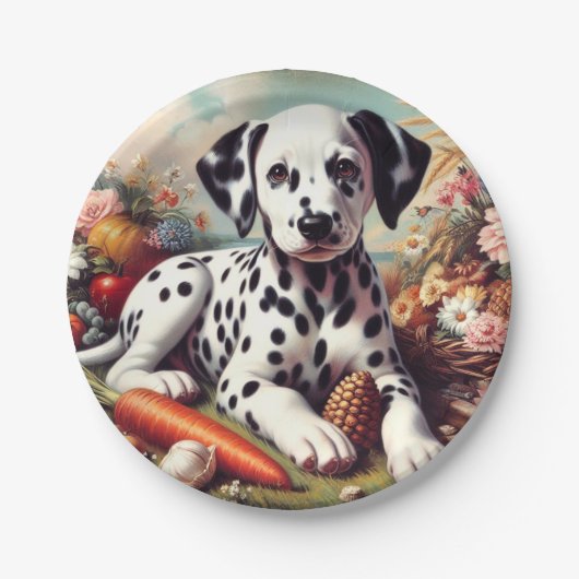 Schattigee Dalmatische Schilderij Papieren Bordje (Voorkant)