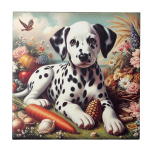 Schattigee Dalmatische Schilderij Tegeltje