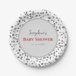 Schattigee Dalmatische Vlekken Baby shower Papieren Bordje