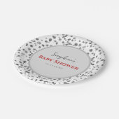 Schattigee Dalmatische Vlekken Baby shower Papieren Bordje (Gekanteld)
