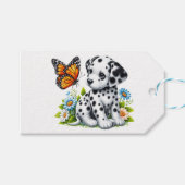 Schattigee Dalmatische/Vlinder vrienden Cadeaulabel (Voorkant (Horizontaal))