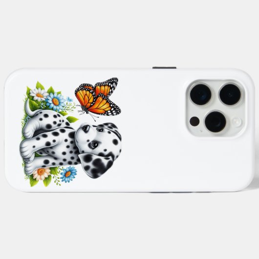 Schattigee Dalmatische/Vlinder vrienden Case-Mate iPhone Case (Achterkant (horizontaal))