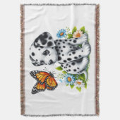 Schattigee Dalmatische/Vlinder vrienden Deken (Voorkant Verticaal)