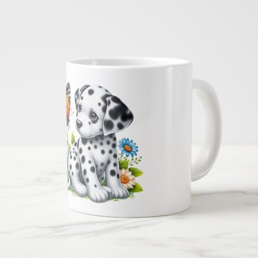 Schattigee Dalmatische/Vlinder vrienden Grote Koffiekop (Voorkant rechts)