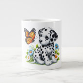 Schattigee Dalmatische/Vlinder vrienden Grote Koffiekop (Voorkant)