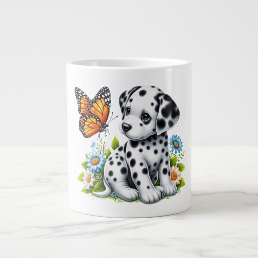 Schattigee Dalmatische/Vlinder vrienden Grote Koffiekop (Voorkant)