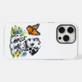 Schattigee Dalmatische/Vlinder vrienden iPhone Hoesje (Achterkant horizontaal)