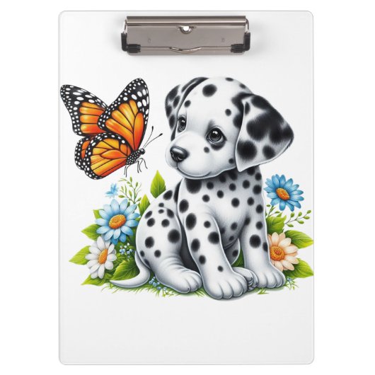 Schattigee Dalmatische/Vlinder vrienden Klembord (Voorkant)