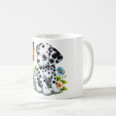 Schattigee Dalmatische/Vlinder vrienden Koffiemok (Voorkant rechts)