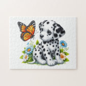 Schattigee Dalmatische/Vlinder vrienden Legpuzzel (Horizontaal)