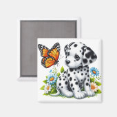 Schattigee Dalmatische/Vlinder vrienden Magneet (Voorkant / Achterkant)