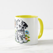 Schattigee Dalmatische/Vlinder vrienden Mok (Voorkant rechts)