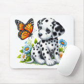 Schattigee Dalmatische/Vlinder vrienden Muismat (Met muis)