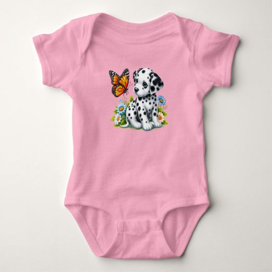 Schattigee Dalmatische/Vlinder vrienden Romper (Voorkant)