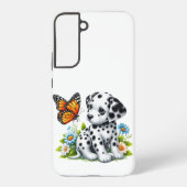 Schattigee Dalmatische/Vlinder vrienden Samsung Galaxy Hoesje (Achterkant)