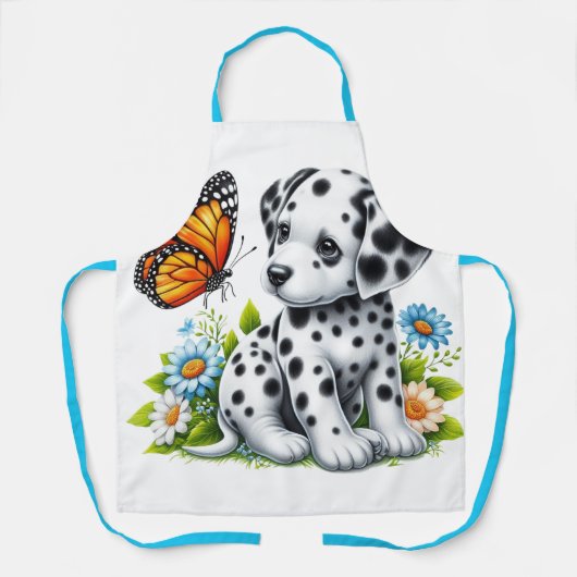 Schattigee Dalmatische/Vlinder vrienden Schort (Voorkant)