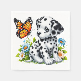 Schattigee Dalmatische/Vlinder vrienden Servet