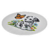 Schattigee Dalmatische/Vlinder vrienden Snijplank (Hoek)