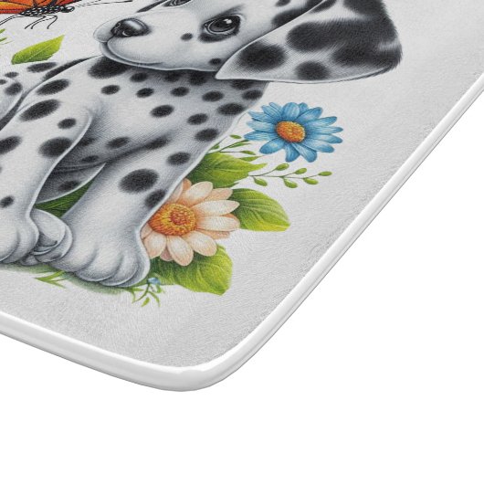Schattigee Dalmatische/Vlinder vrienden Snijplank (Hoek)