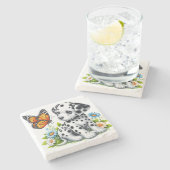 Schattigee Dalmatische/Vlinder vrienden Stenen Onderzetter (Zijkant)