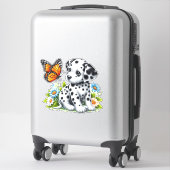 Schattigee Dalmatische/Vlinder vrienden Sticker (Koffer)