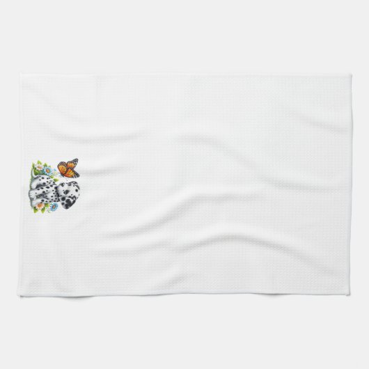 Schattigee Dalmatische/Vlinder vrienden Theedoek (Horizontaal)