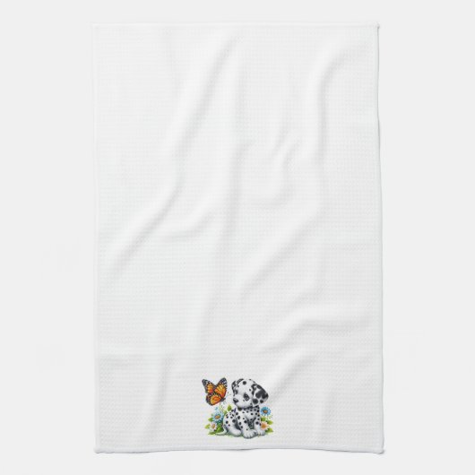 Schattigee Dalmatische/Vlinder vrienden Theedoek (Verticaal)