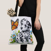 Schattigee Dalmatische/Vlinder vrienden Tote Bag (Dichtbij)