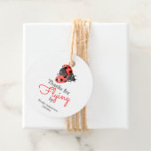 Schattigee dame bug baby meisje baby shower gunst  bedankjes labels (In situ)