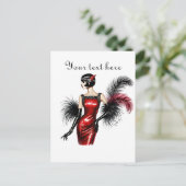 Schattigee dame Tekst toevoegen Briefkaart (Staand voorkant)