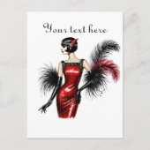 Schattigee dame Tekst toevoegen Briefkaart (Voorkant)