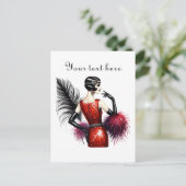 Schattigee dame Tekst toevoegen Briefkaart (Staand voorkant)