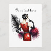 Schattigee dame Tekst toevoegen Briefkaart (Voorkant)