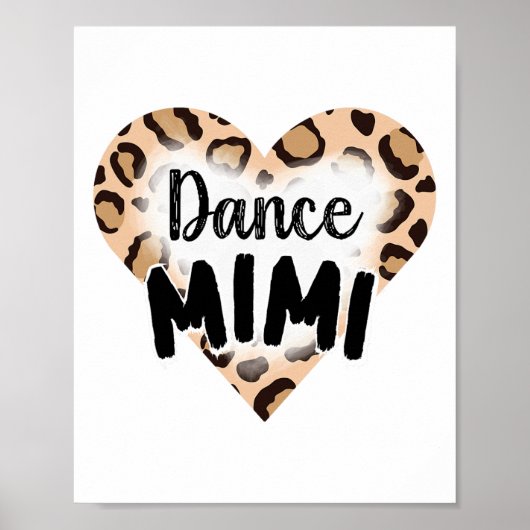Schattigee Dance Mimi voor Moederdag Black Heart P Poster (Voorkant)