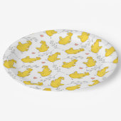 Schattigee Danching Gele Paaskuikens Papieren Bordje (Gekanteld)