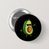Schattigee Dancing Avocado - Guacamole Avocado Gra Ronde Button 5,7 Cm (Voorkant /achterkant)