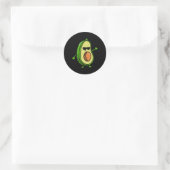 Schattigee Dancing Avocado - Guacamole Avocado Gra Ronde Sticker (Tas)