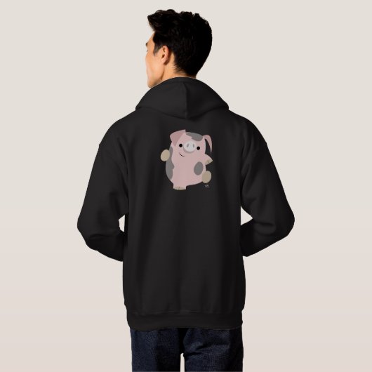Schattigee Dancing Cartoon Varkenshoudie Hoodie (Achterkant volledig)