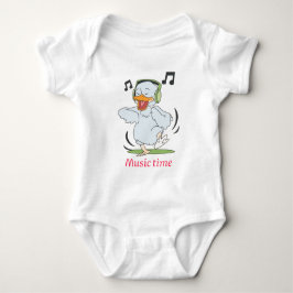 Schattigee Dancing Duck Baby Bodysuit - Music Time